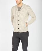 Woodford Aran Cardigan Stone Marl