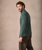 Reefer Ribbed Zip Neck Sweater Fern Marl