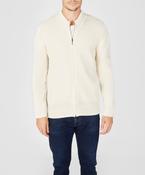 Rockbrook Zipped Ribbed Cardigan Natural