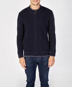 Rockbrook Zipped Ribbed Cardigan Navy
