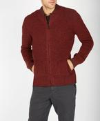 Rockbrook Zipped Ribbed Cardigan Sable Marl
