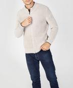 Rockbrook Zipped Ribbed Cardigan Silver Marl image