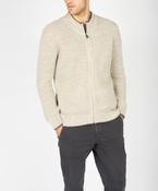 Rockbrook Zipped Ribbed Cardigan Stone Marl