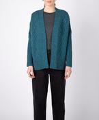 Brome Batwing Diamond Pattern Cardigan Aquamarine image