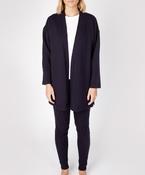 The Jersey Edge to Edge Merino Cardigan Midnight Blue