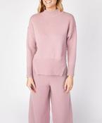 Funnel Neck Jersey Sweater Mauve image