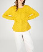 Primrose A-Line Cable Round Neck Sweater Sunflower image