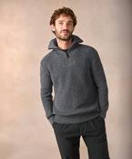 Owenroe Ribbed Troyer Sweater Steel Marl image