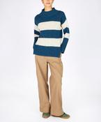 Arna Stripe Funnel Neck Ink Marl image