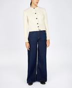 The 'Elva' Cropped Cardigan Natural