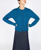 The 'Elva' Cropped Cardigan Sapphire Marl