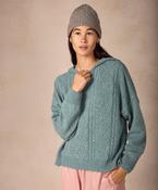 The 'Ada' Cable Hoodie Ocean Mist