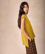 The 'Orla' Cable Vest Lichen