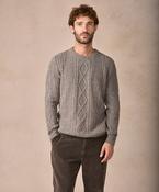The Carraroe Cashmere Cable Crew Neck Jumper Rocky Ground