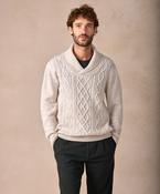 The Salthill Cashmere Shawl Neck Sweater Chalkstone