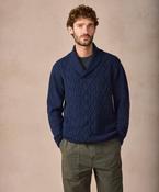 The Salthill Cashmere Shawl Neck Sweater Rich Navy