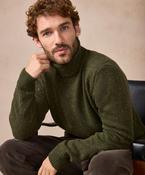 The Portlaw Cashmere Polo Neck Jumper Loden
