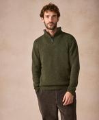 The Tullow Cashmere Half Zip Jumper Loden