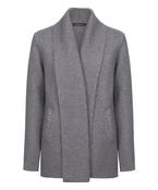 The Sutton Wool &amp; Cotton Cable Cardigan Grey Frost