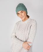 Luxe Aran Hat Ocean Mist