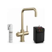 Brushed Brass Boiling Tap | 3 in 1 with 2.4L Tank &amp; Filter