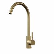 Tivoli Brushed Brass Kitchen Tap | Single Lever Mixer image