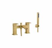 Kinlin Waterfall Bath Mixer Tap with Shower | Brushed Brass