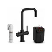 Instant Hot Water Tap | 3 in 1 Matt Black with 2.4L Tank &amp; Filter