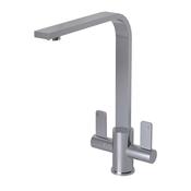 Stroud Chrome Kitchen Mixer Tap | Twin Lever image