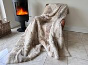 Very Large Fawn Shearling Throw