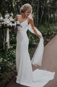 Simple wedding dress hotsell with straps