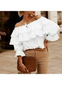 White shoulder hotsell shirt image