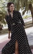 Zara polka dot maxi shirt hotsell dress image