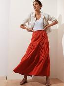 Petite red hotsell maxi skirt image