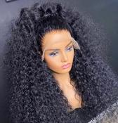 Kinky curly human hair lace hotsell wigs image