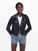 Long faux leather hotsell jacket womens image