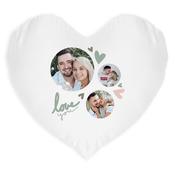 Custom heart hotsell pillow image