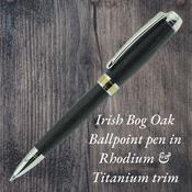 Woodland - Ballpoint - Bog Oak (Rhodium)