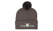 Irish Texel Bobble Beanies - charcoal