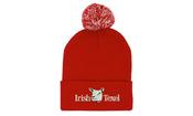 Irish Texel Bobble Beanies - red