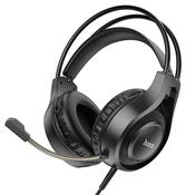 Hoco W106 Tiger Pro Gaming Wired Headset Black image