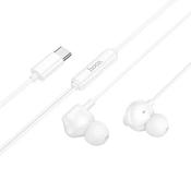 Hoco M117 Victory Type-C Digital Earphones With Microphone White image