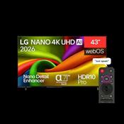 LG 43" NANO 4K Ultra HD AI NU85 Smart TV (2026) | 43NU850B6LA.AEI image