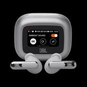 JBL Live Beam 3 True Wireless Noise-Cancelling Earbuds - Silver | JBLLIVEBEAM3SIL image