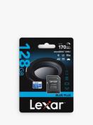 Lexar BLUE PLUS 128GB microSDXC Memory Card UHS-I A2 V30 with SD Adapter | 425280 image