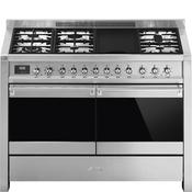 Smeg 120x60 cm Opera Dual fuel Cooker with Gas Hob - Stainless steel | SMG A4-81