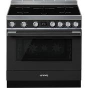 Smeg 90x60 cm Portofino Full Electric Cooker with Induction Hob - Anthracite | SMG CPF9IPAN