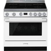 Smeg 90x60 cm Portofino Full Electric Cooker with Induction Hob - White | SMG CPF9IPWH