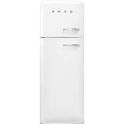 Smeg 60cm Retro Style 80/20 Fridge Freezer No Frost (6), Left Hand Hinge - White | SMG FAB30LWH6UK
