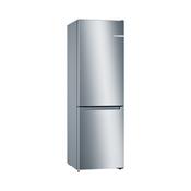 Bosch Series 2, free-standing fridge-freezer with freezer at bottom, 176 x 60 cm -  Stainless steel look | BSH KGN33NLEBG